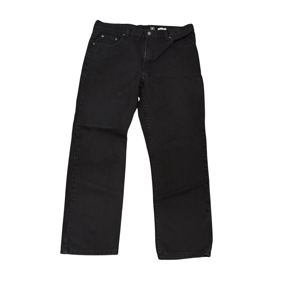 George Regular Fit Black Denim Jeans Men's Size 36x30 100% Cotton Gorpcore
